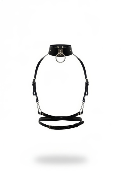 Angels Passion Curea neagră pentru femei, cu catarame, accesoriu pentru corp ...