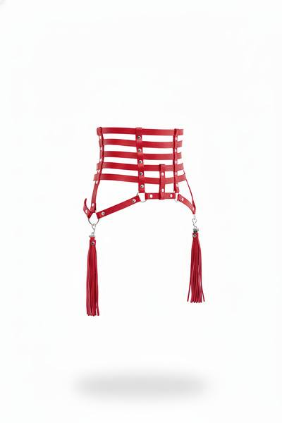 Angels Passion Curea roșie pentru femei talie înaltă Accesoriu pentru corp ti...