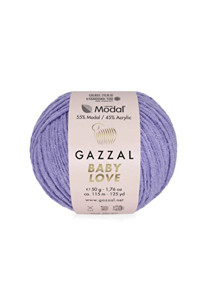Gazzal Baby Love 45% acrilic 55% modal fir de tricotat 50 g / 115 m-1615-1 BUC.