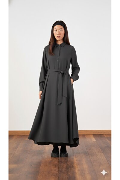 Mevra A Pile Extra Casual Dress Anthracite