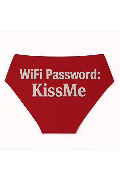 TWINTICKS Red Christmas Themed Women's Slip Panties, Metallic Lettering Print...