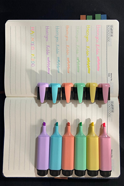 Haenyeo Kiddo Highlighter Pastel Pen 6 Colors a Quality