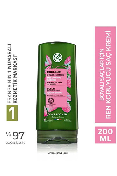 Yves Rocher Boyalı Saçlar İçin Renk Koruyucu Saç Kremi 200 ml Frambuaz Sirkel...