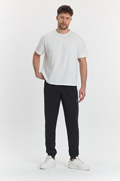 Marco Ferry Ανδρικό βαμβακερό παντελόνι με φερμουάρ και τσέπες μαύρο 5478-S