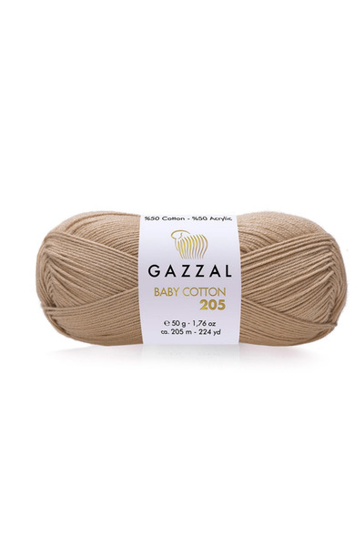 Gazzal Baby Cotton 205 – %50 Pamuk %50 Akrilik Bebek & Amigurumi Örgü İpliği ...