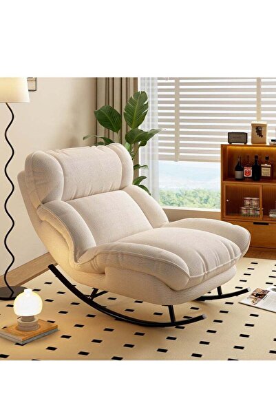 ZUIHAO Rocking Chair with Adjustable Backrest Padded Cushion Reclining Sofa B...