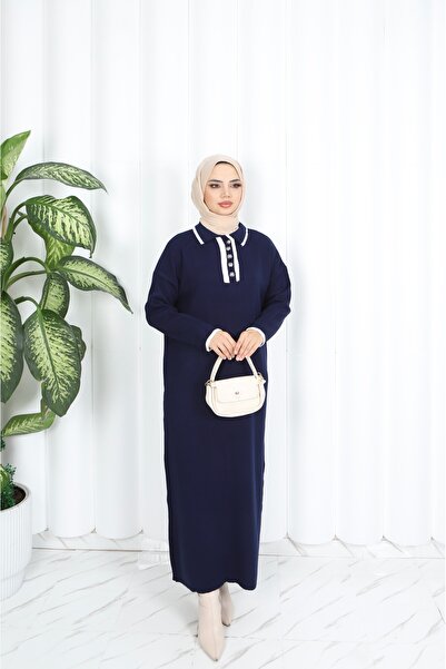 NİSUM MODA Polo Neck Knitwear Dress