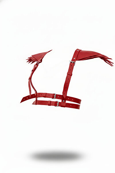 Angels Passion Жіночий ремінь Haki Harness з гострими кінцями на плечах і дек...