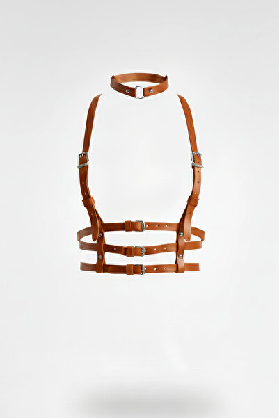 Angels Passion Καφέ γυναικεία χειροποίητη ζώνη μόδας