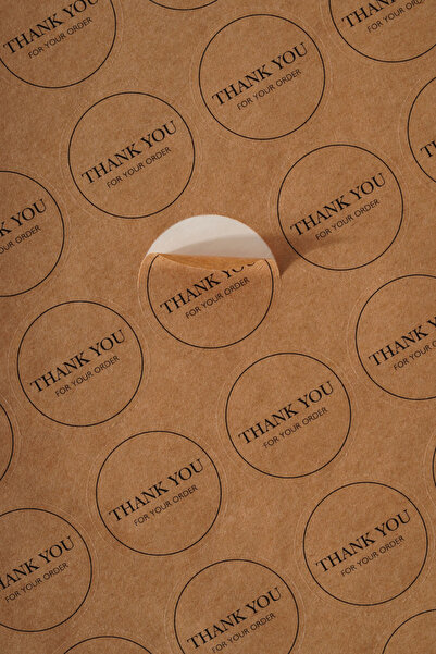 Miligram Paper ملصق شكرًا لك من ورق الكرافت 100 قطعة