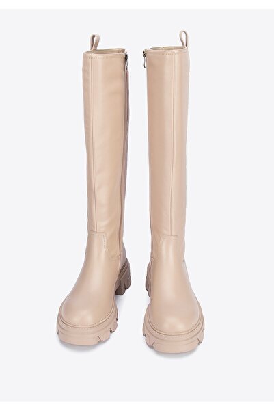 Wittchen Ghete de damă din piele cu talpă groasă, bej, piele