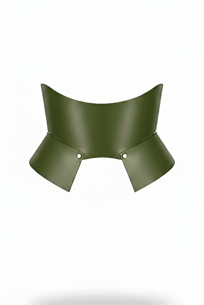 Angels Passion Χακί γυναικεία ζώνη, γυναικεία χοντρή ζώνη με στενή μεταλλική πόρπη, φαρδιά ζώνη