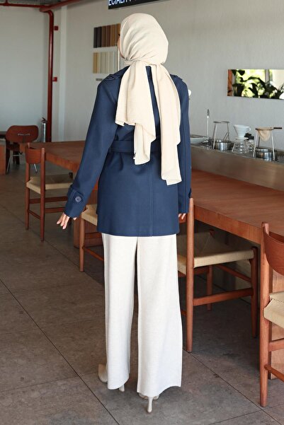 Modamihram Παλτό με λεπτομέρεια με κουμπιά και καστανόχρωμο καστανόχρωμο 19274