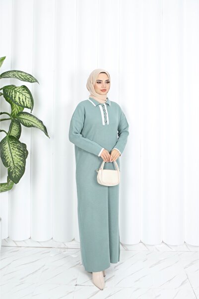 NİSUM MODA Polo Neck Knitwear Dress