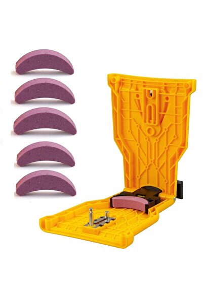 Generic مبراة شفرة المنشار السلسلة مناسبة لشفرات ذات فتحتين بقياس 14/16/18/20 بوصة (6 أحجار شحذ)