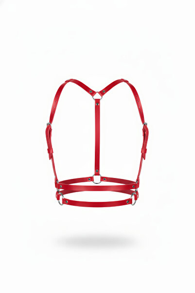 Angels Passion Дамски колан, Червен дамски колан, кожен колан с метална катарама