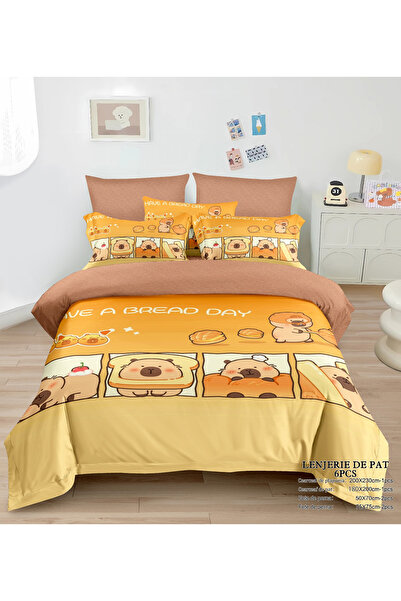 FIONNA.RO Fine Bedding for Children with Elastic - Capybara Chef