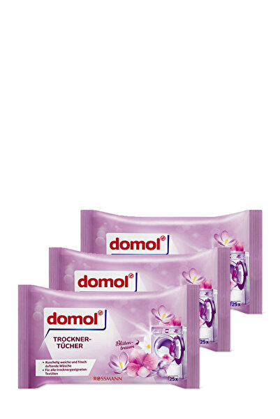 DOMOL Kurutma Makinesi Mendili Çiçek Rüyası 25'li (3 Adet)
