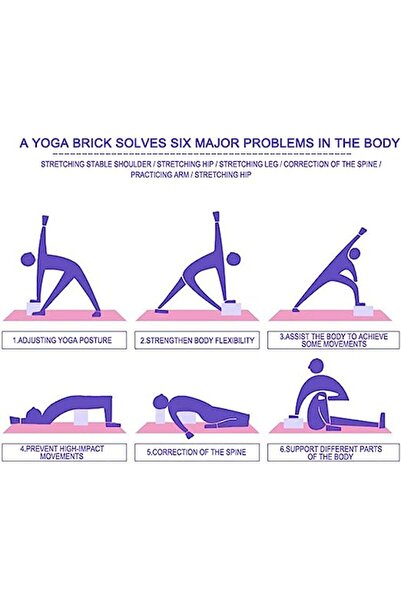 zola Yoga brick, EVA foam, 22.5x14.5x7.5 cm, mov