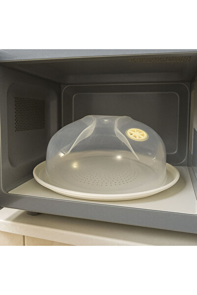 SİHİRLİ AYAKLAR Microwave Oven Protector Leakproof Food Protector Durable Food Heating Cover 25X25 Bpa Free
