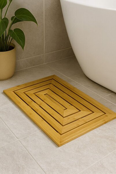 Vichy Χαλάκι μπάνιου από φυσικό μπαμπού – Κομψό, ανθεκτικό και αντιολισθητικό σχέδιο BR-6701 60x40 x6