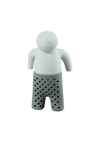 UBX Tea infuser, small man shape, 8.3x5 cm, grey
