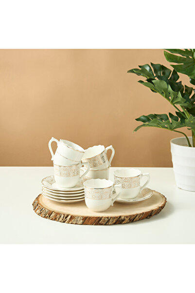 Lifestyle طقم أكواب وصحن سيراميك سيرين، 12 قطعة