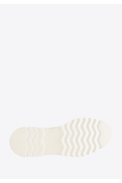 Wittchen Women's Leather Sneakers with Buckle on Platform with Stripes White Leather