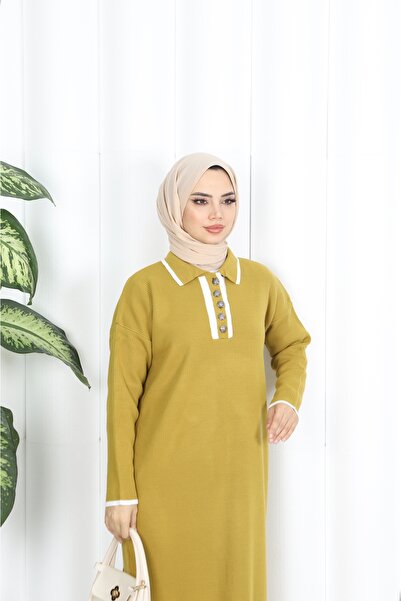 NİSUM MODA Polo Neck Knitwear Dress