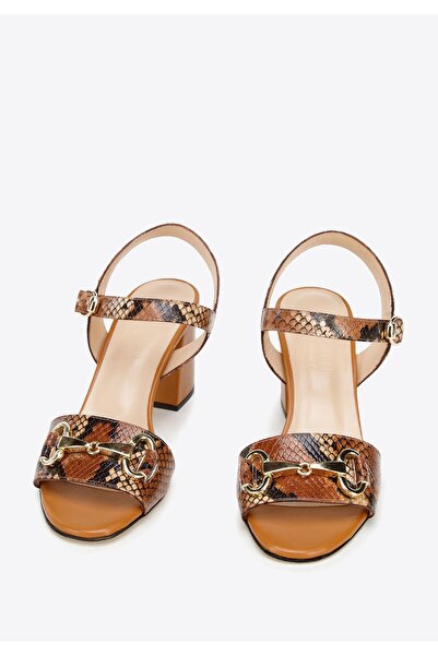 Wittchen Women's Leather Sandals with Buckle, Brown, Leather