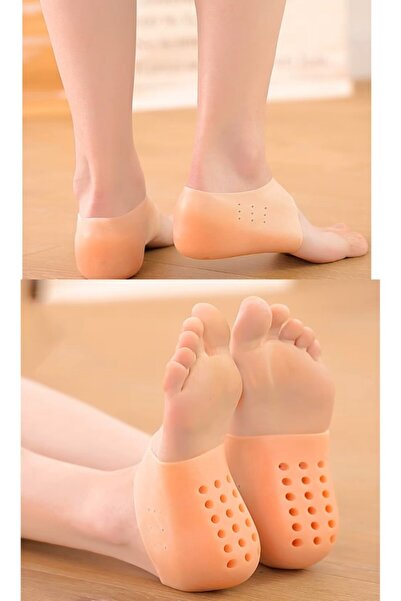 Elioure Boy Uzatan Silikon Tabanlık 1 Çift Ten Rengi 3 cm Yumuşak Ortopedik G...