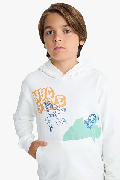 DeFacto White Boy's Sweatshirt F2595A8/Wt32