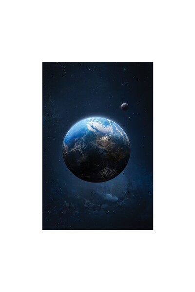 4Decor Pânză Tablou 4Decor, Albastru închis, 60x90cm, DE0328