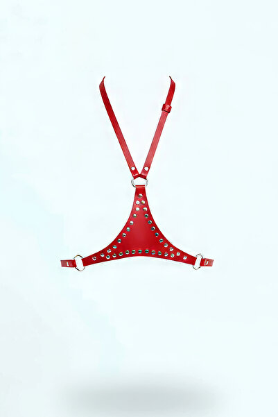 Angels Passion Червона жіноча поясна підвіска з металевими кільцями та блиску...