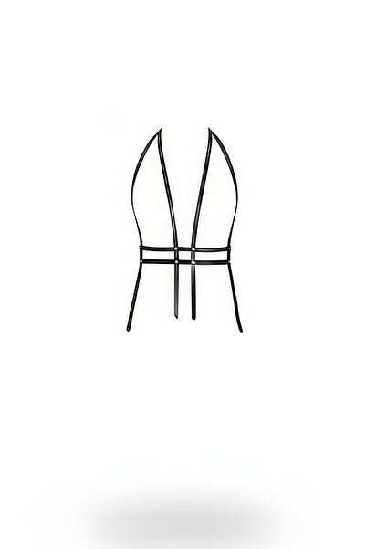 Angels Passion Black Women's Belt V-Neck Strap Low-Cut Waist Body Accessory S...