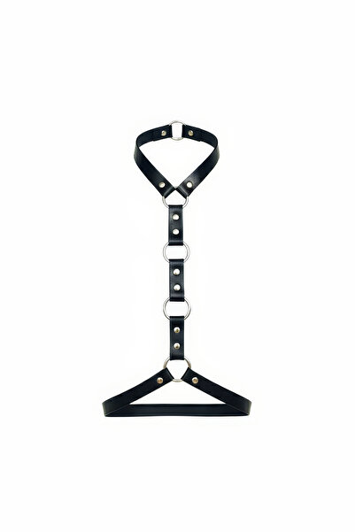 Angels Passion Accesoriu pentru corp cu curea neagră pentru femei, cu detaliu...