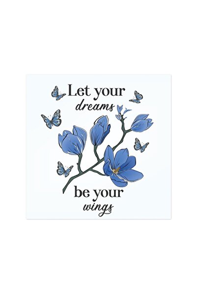 4Decor Panza Tablou 4Decor, Floare albastra, 50x50cm, DE0118