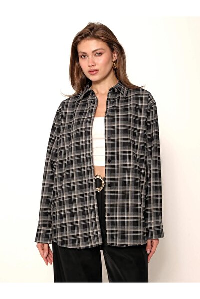 Coral Cepsiz Ekose Gömlek 36835 Siyah