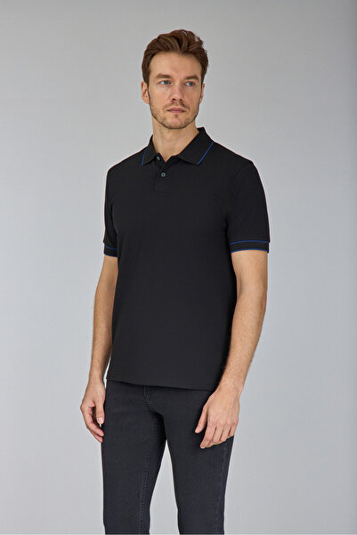 Bisse Polo Collar with Buttons Black