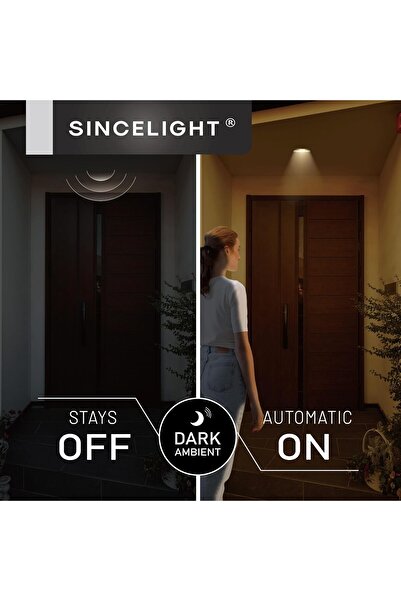 Generic SINCELIGHT PIR Motion Sensor LED Bulb E27, 10W, 3000K, Pack of 2