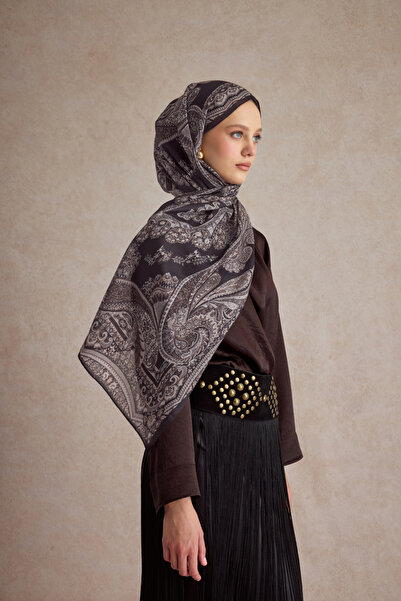 Qef Cotton Shawl Flow Brown
