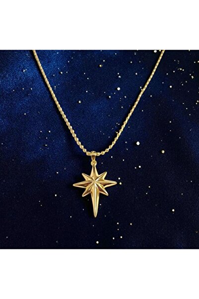 AKSESUARIM قلادة ستيل بولار ستار للجنسين