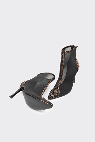 derinet Topuklu Transparan Kadın Bot