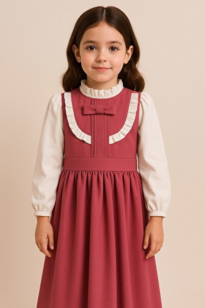 La reina petite Elementary school uniform, pink, one piece