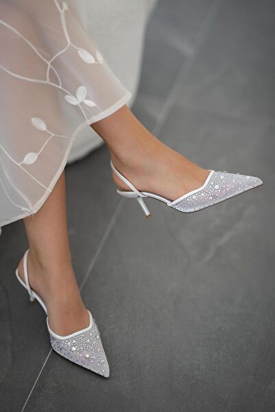 Parponi Eve Women's Lace Heeled Evening Dress Shoes