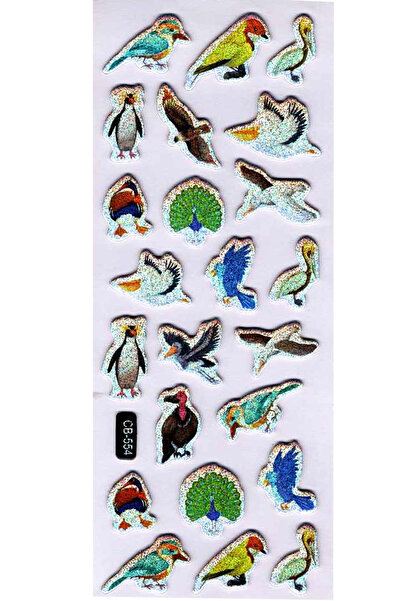 Limmy ملصق ملصق منقوش لدفتر التخطيط (cb554) مقاس 16 × 7 سم - أنواع الطيور