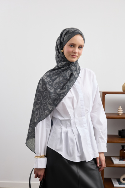 Qef Cotton Shawl Lune Smoked
