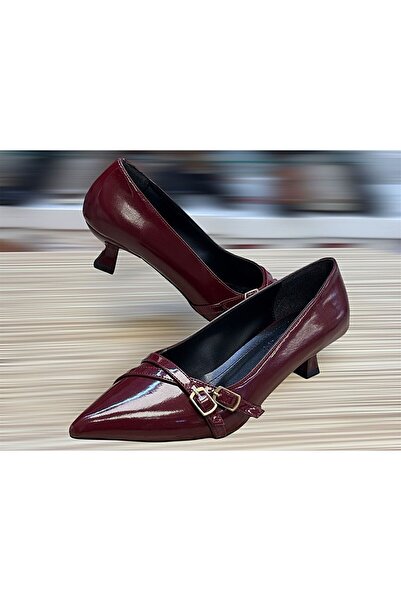KAFKASLAR AYAKKABI 3 cm Stiletto Heels with Buckle Detail for Daily Evening Wear Stiletto Women's Shoes