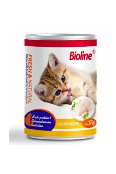 Bioline Canned Cat Food 375 g - Flavor - Chicken