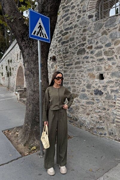 Diemmood Set de pantaloni și jachetă matlasată oversize pentru femei